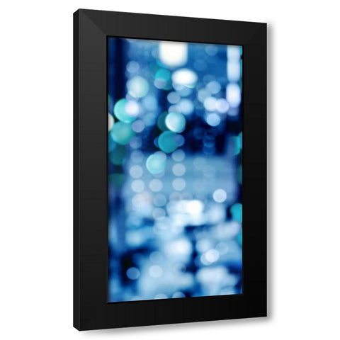 Brilliant Blue Triptych II Black Modern Wood Framed Art Print by Carrigan, Kate