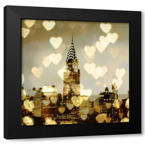 I Love NY I Black Modern Wood Framed Art Print by Carrigan, Kate