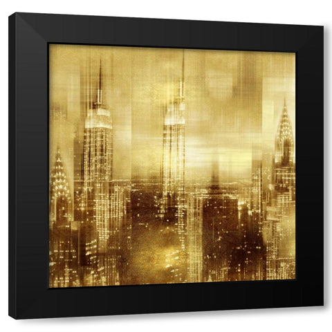 NYC - Reflections in Gold II Black Modern Wood Framed Art Print by Carrigan, Kate