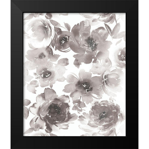 Springtime Black and White III Black Modern Wood Framed Art Print by Morris, Kelsey