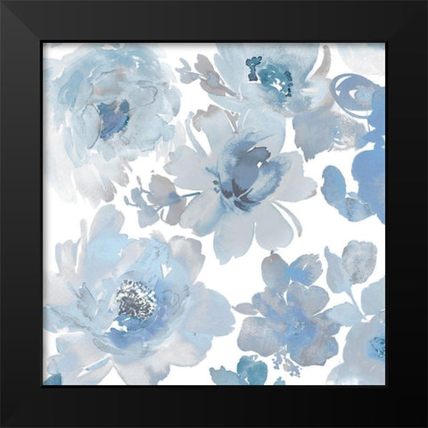 Springtime Blue and Silver II Black Modern Wood Framed Art Print by Morris, Kelsey