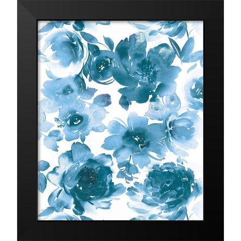Springtime Blue I Black Modern Wood Framed Art Print by Morris, Kelsey