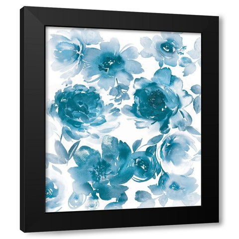 Springtime Blue II Black Modern Wood Framed Art Print by Morris, Kelsey