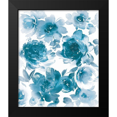 Springtime Blue II Black Modern Wood Framed Art Print by Morris, Kelsey