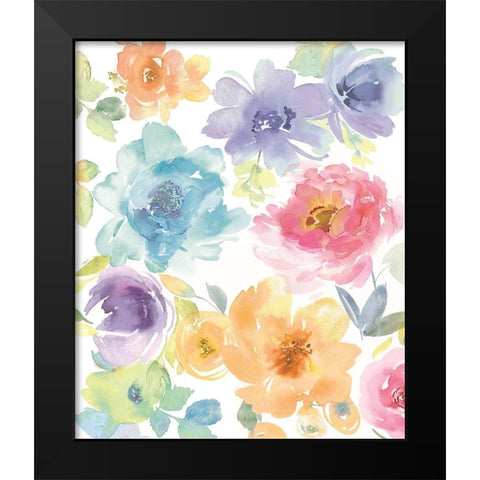 Springtime Floral I Black Modern Wood Framed Art Print by Morris, Kelsey