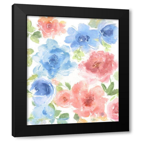 Springtime Floral II Black Modern Wood Framed Art Print by Morris, Kelsey