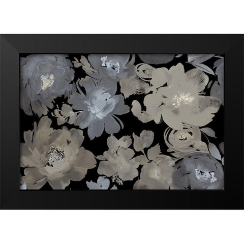 Springtime Midnight Black Modern Wood Framed Art Print by Morris, Kelsey