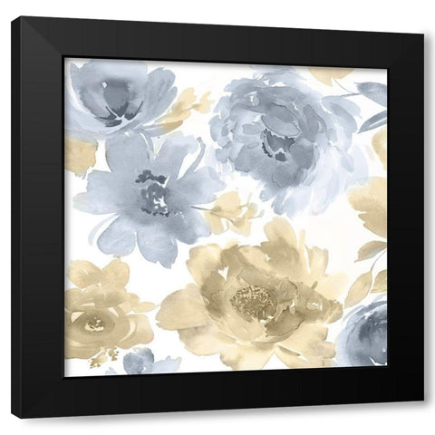 Springtime Neutral I Black Modern Wood Framed Art Print with Double Matting by Morris, Kelsey