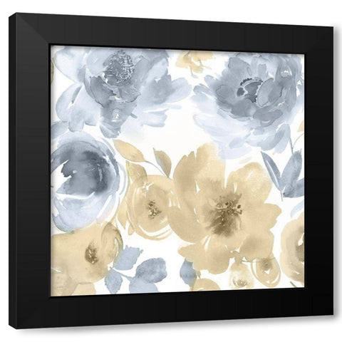 Springtime Neutral II Black Modern Wood Framed Art Print with Double Matting by Morris, Kelsey