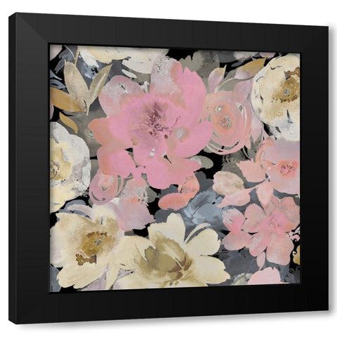 Springtime Pink and Cream I Black Modern Wood Framed Art Print with Double Matting by Morris, Kelsey