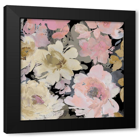 Springtime Pink and Cream II Black Modern Wood Framed Art Print with Double Matting by Morris, Kelsey