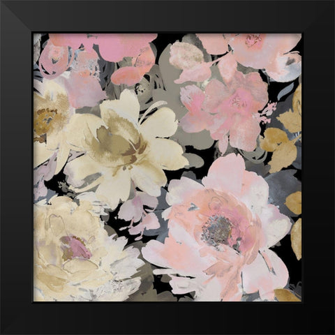 Springtime Pink and Cream II Black Modern Wood Framed Art Print by Morris, Kelsey