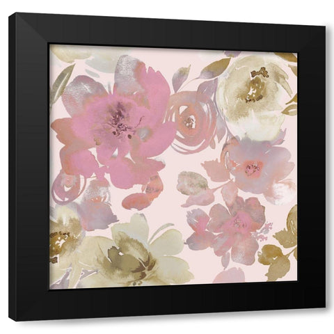Springtime Pink I Black Modern Wood Framed Art Print with Double Matting by Morris, Kelsey