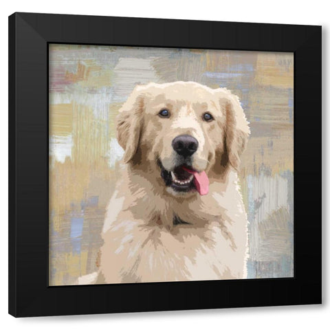 Golden Retriever Black Modern Wood Framed Art Print by Rodgers, Keri