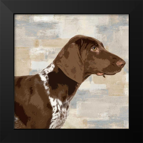 Pointer Black Modern Wood Framed Art Print by Rodgers, Keri