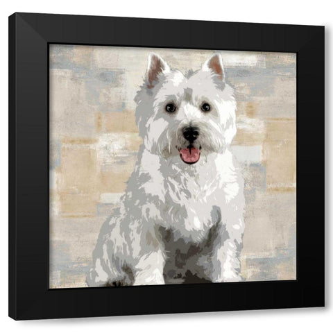 West Highland White Terrier Black Modern Wood Framed Art Print with Double Matting by Rodgers, Keri