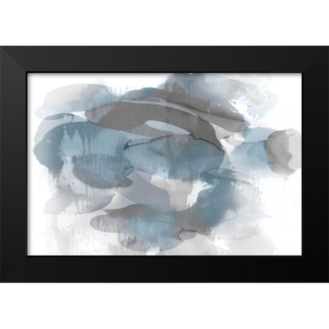 Aqua Flow I Black Modern Wood Framed Art Print by Jett, Kristina