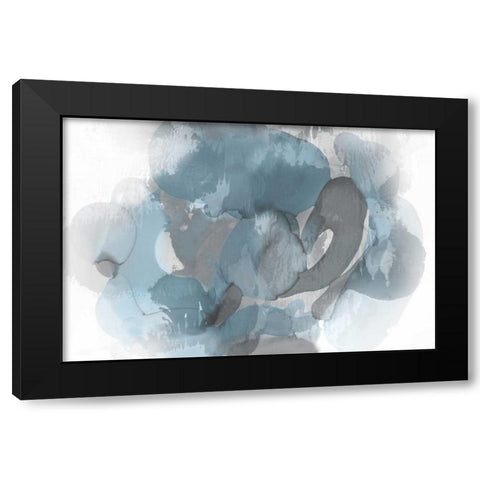 Aqua Flow II Black Modern Wood Framed Art Print with Double Matting by Jett, Kristina