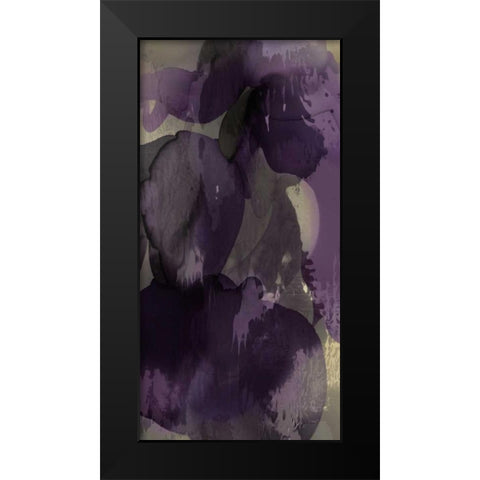 Cascade Amethyst Triptych I Black Modern Wood Framed Art Print by Jett, Kristina