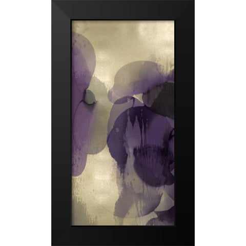 Cascade Amethyst Triptych II Black Modern Wood Framed Art Print by Jett, Kristina