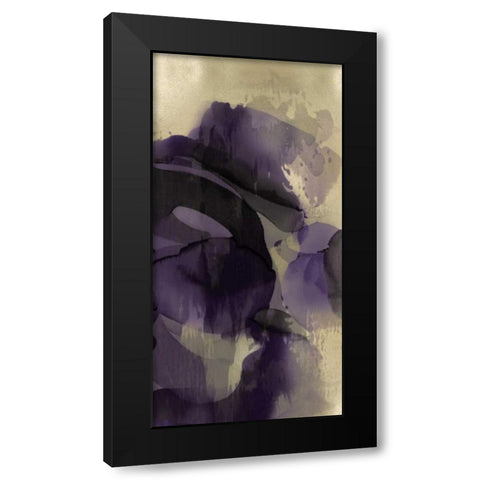Cascade Amethyst Triptych III Black Modern Wood Framed Art Print with Double Matting by Jett, Kristina