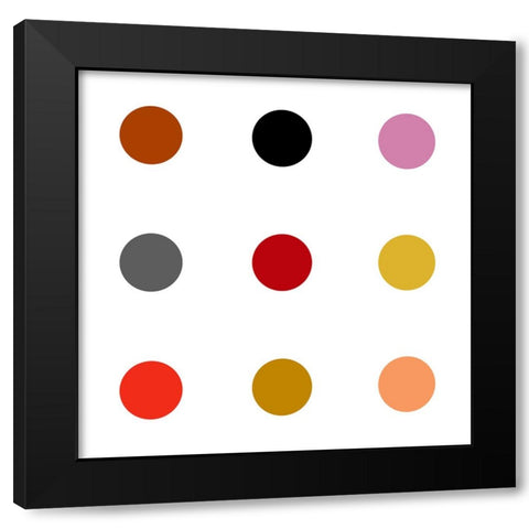 Circle Three Mix Black Modern Wood Framed Art Print by Langdon, Karl