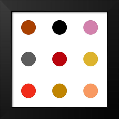 Circle Three Mix Black Modern Wood Framed Art Print by Langdon, Karl