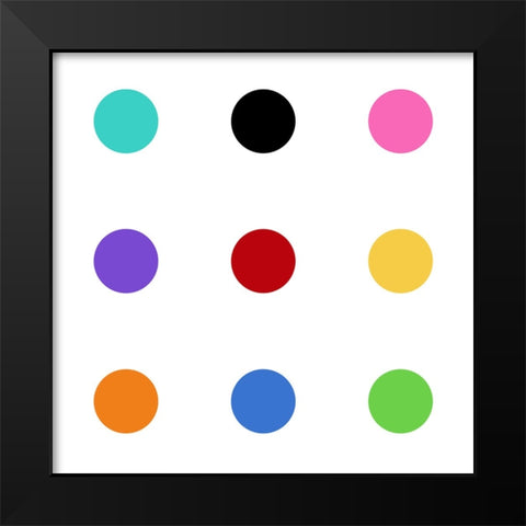 Circle Three Multicolor Black Modern Wood Framed Art Print by Langdon, Karl