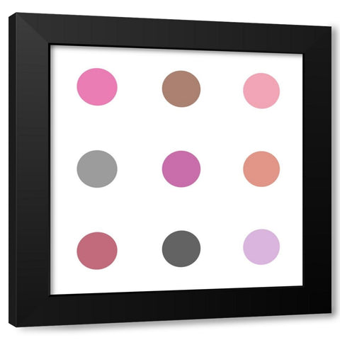 Circle Three Pink Black Modern Wood Framed Art Print with Double Matting by Langdon, Karl