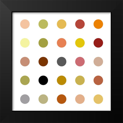 Circle Five Earth Tones Black Modern Wood Framed Art Print by Langdon, Karl