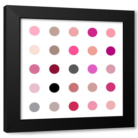 Circle Five Pink Blush Black Modern Wood Framed Art Print by Langdon, Karl