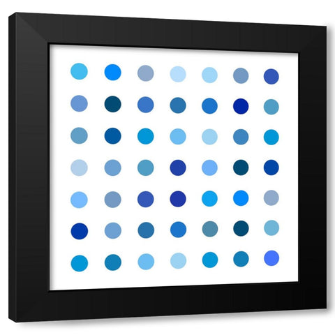 Circle Seven Blue Black Modern Wood Framed Art Print by Langdon, Karl