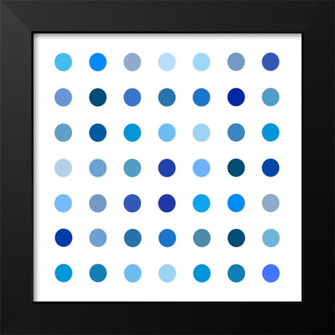 Circle Seven Blue Black Modern Wood Framed Art Print by Langdon, Karl