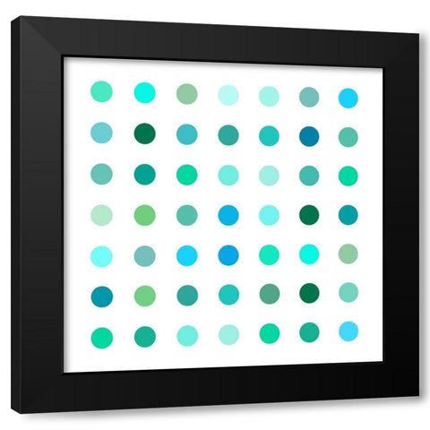Circle Seven Green Black Modern Wood Framed Art Print by Langdon, Karl