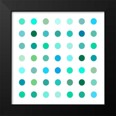 Circle Seven Green Black Modern Wood Framed Art Print by Langdon, Karl