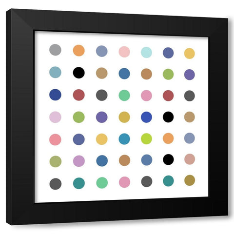 Circle Seven Multicolor Black Modern Wood Framed Art Print by Langdon, Karl