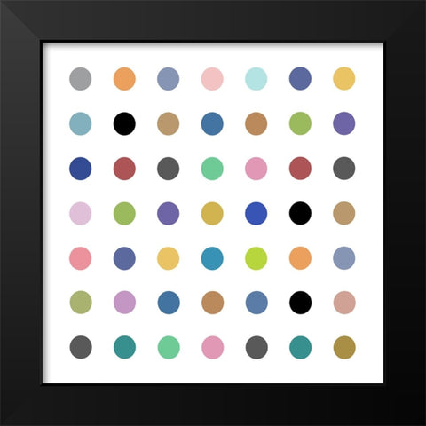 Circle Seven Multicolor Black Modern Wood Framed Art Print by Langdon, Karl