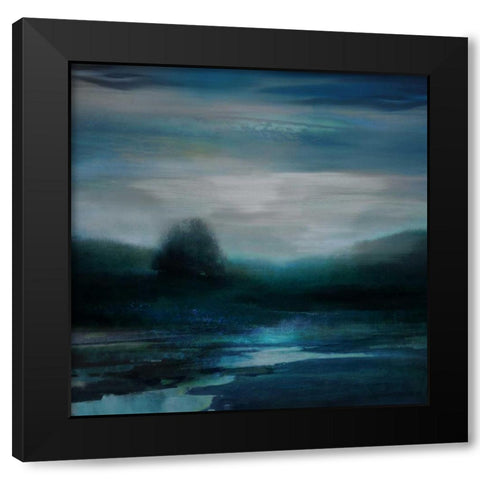 Cerulean Dawn II Black Modern Wood Framed Art Print with Double Matting by Corbin, Kelly