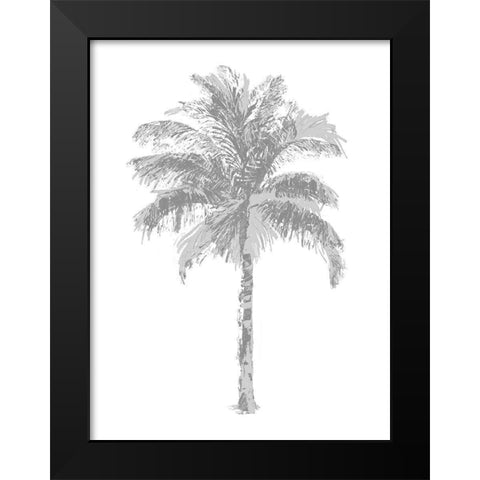 Palm Gray II Black Modern Wood Framed Art Print by Blake, Madeline