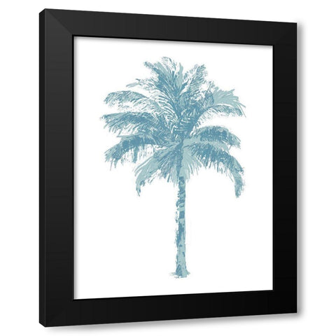 Palm Aqua II Black Modern Wood Framed Art Print by Blake, Madeline