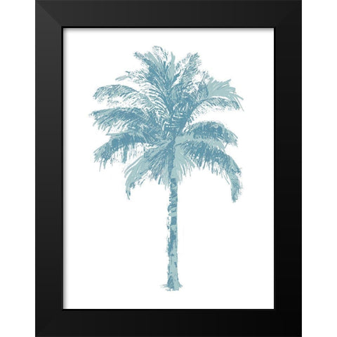 Palm Aqua II Black Modern Wood Framed Art Print by Blake, Madeline