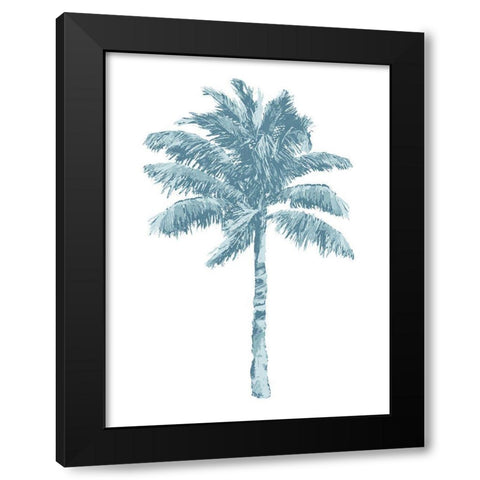 Palm Aqua I Black Modern Wood Framed Art Print by Blake, Madeline