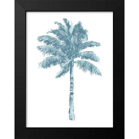 Palm Aqua I Black Modern Wood Framed Art Print by Blake, Madeline