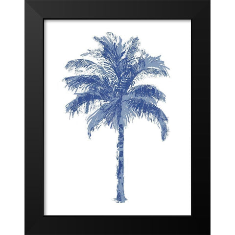 Palm Blue II Black Modern Wood Framed Art Print by Blake, Madeline