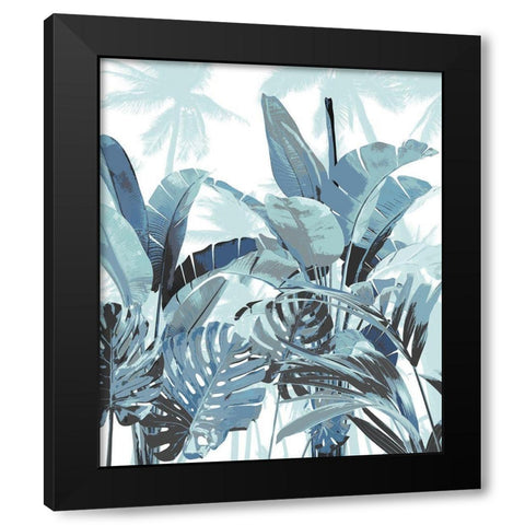 Palm Forest Blue II Black Modern Wood Framed Art Print by Blake, Madeline