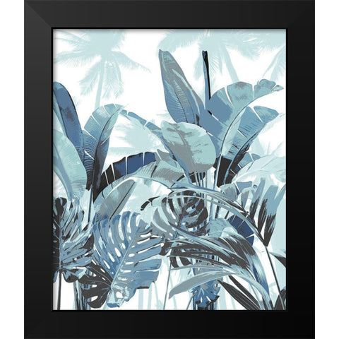 Palm Forest Blue II Black Modern Wood Framed Art Print by Blake, Madeline