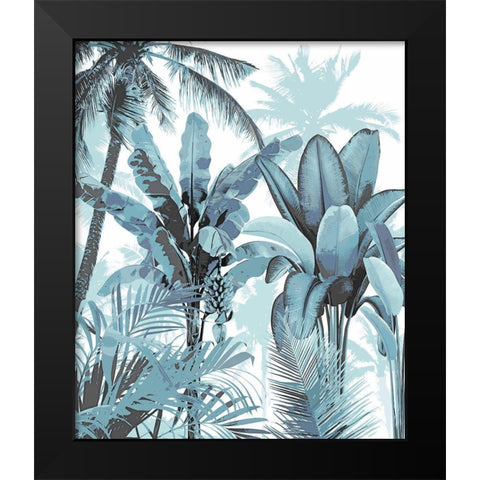 Palm Forest Blue I Black Modern Wood Framed Art Print by Blake, Madeline
