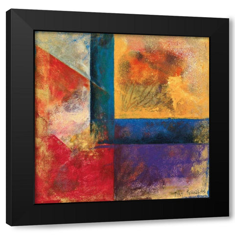 Interlude II Black Modern Wood Framed Art Print with Double Matting by Roberts, Kati