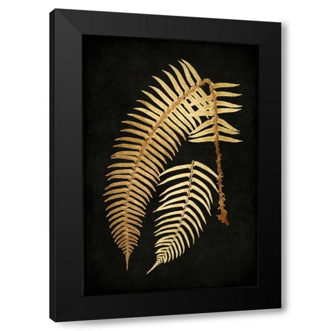 Golden Nature I Black Modern Wood Framed Art Print with Double Matting by Bennett, Kate