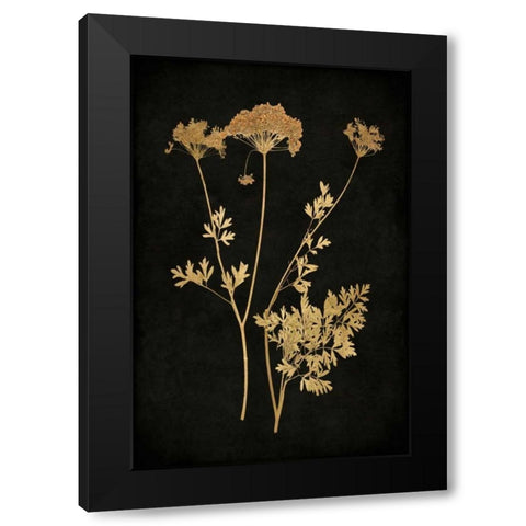 Golden Nature III Black Modern Wood Framed Art Print with Double Matting by Bennett, Kate
